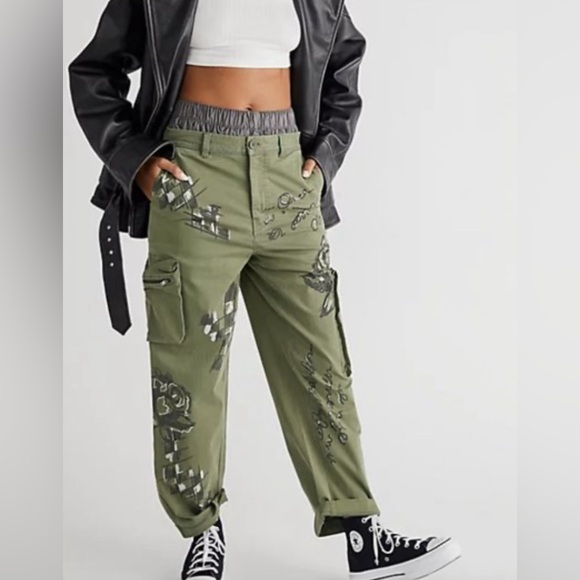 Free People Pants - FREE PEOPLE EVERY ROSE ZIP. CARGO PANTS 12